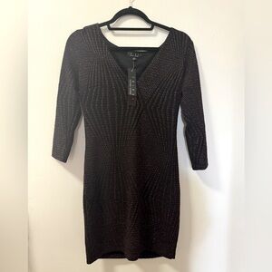 Black Glitter mini dress